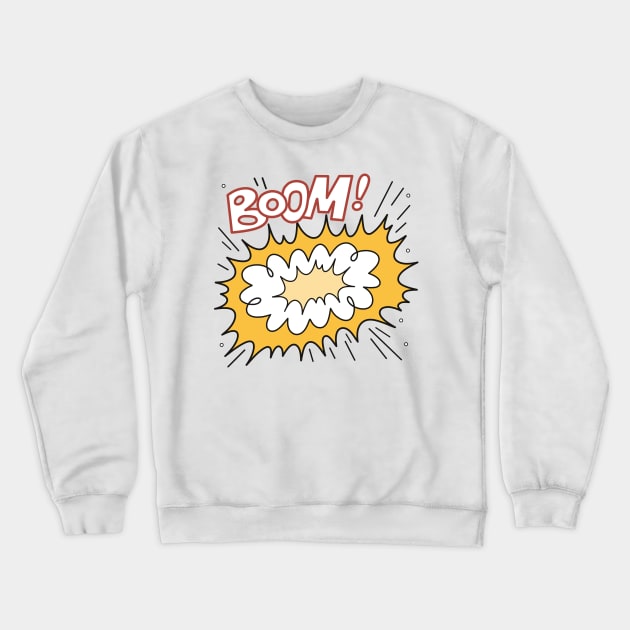 Boom! onomatopoeia, comic sound effect. Crewneck Sweatshirt by Andy McNally